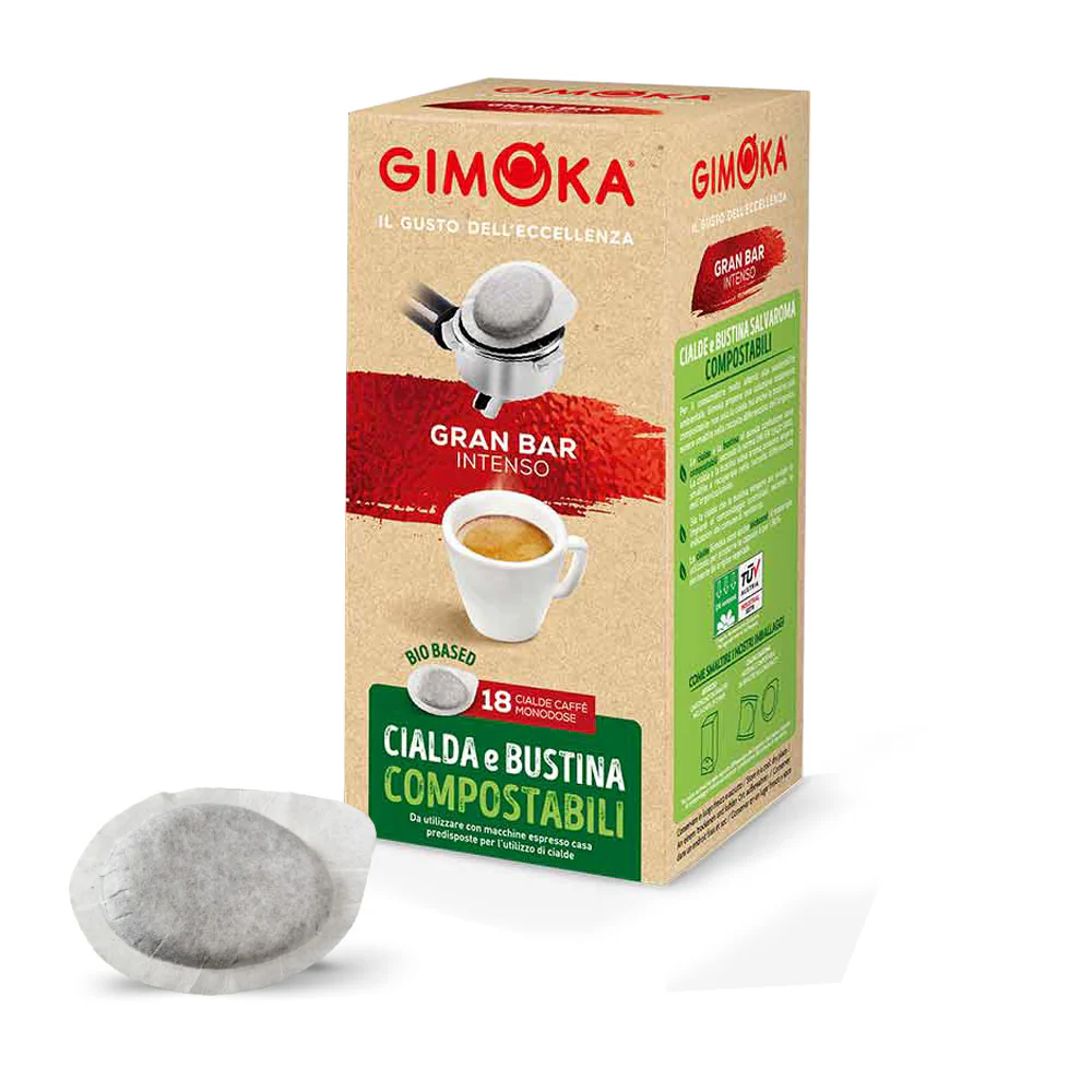 Gran Bar Intenso Gimoka cialda e bustina compostabile