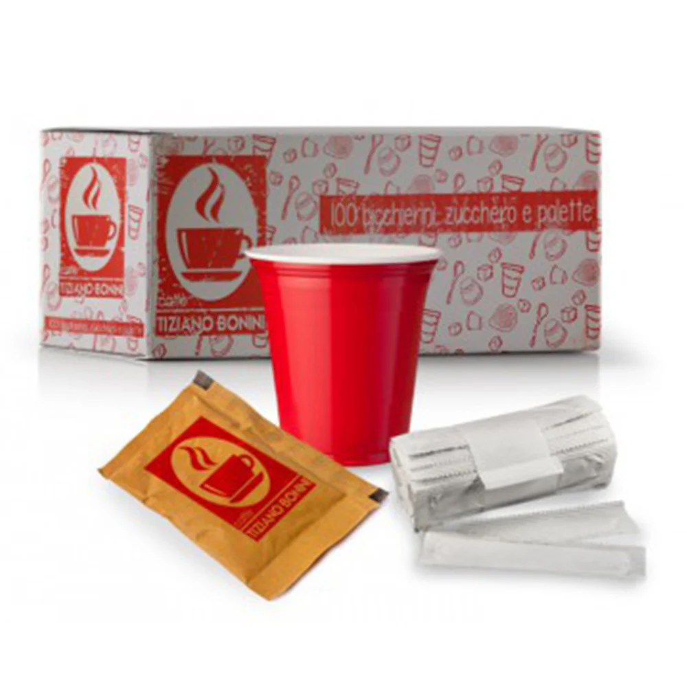 Kit Bicchierino Paletta E Zucchero Di Canna Caffè Bonini